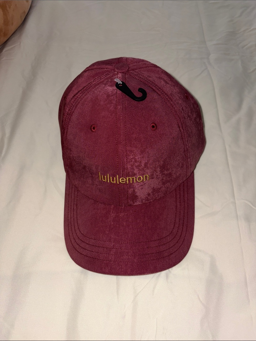 Lululemon Maroon Unisex Suede Baseball Cap